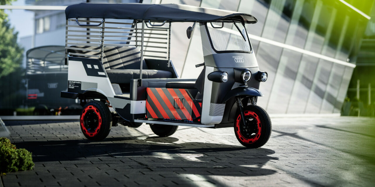 Una segunda vida: los módulos de baterías del Audi  e-tron permiten electrificar los bicitaxis en la India