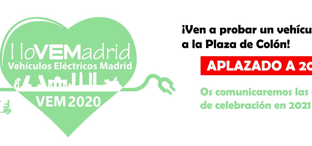 VEM 2020 (Vehículos Eléctricos Madrid) aplazado hasta 2021