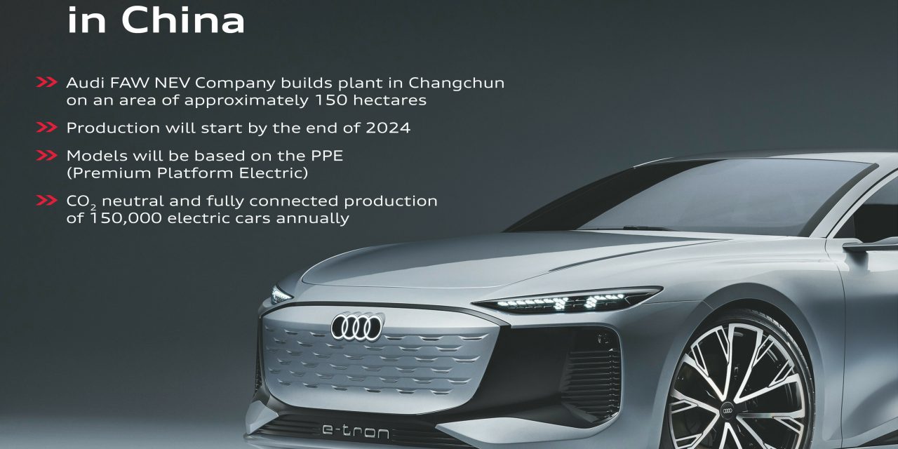 Audi alcanza un hito: nuevo centro de producción  de modelos eléctricos en China